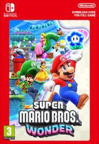 Creative Entertainment Super Mario Bros. Wonder Nintendo Switch eShop key card for United States, featuring vibrant game artwork.